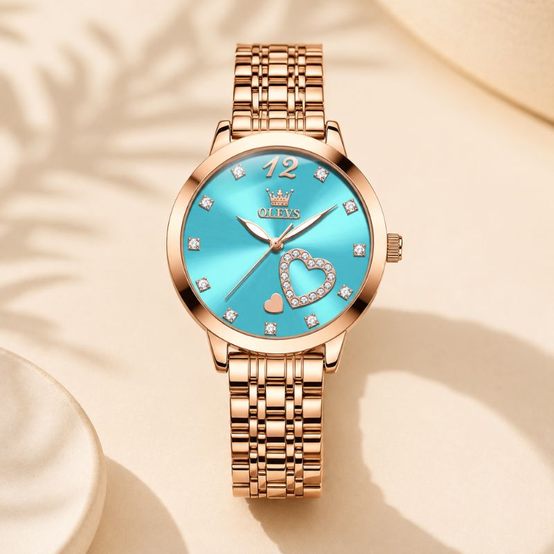 Crystal Heart Bracelet Watch