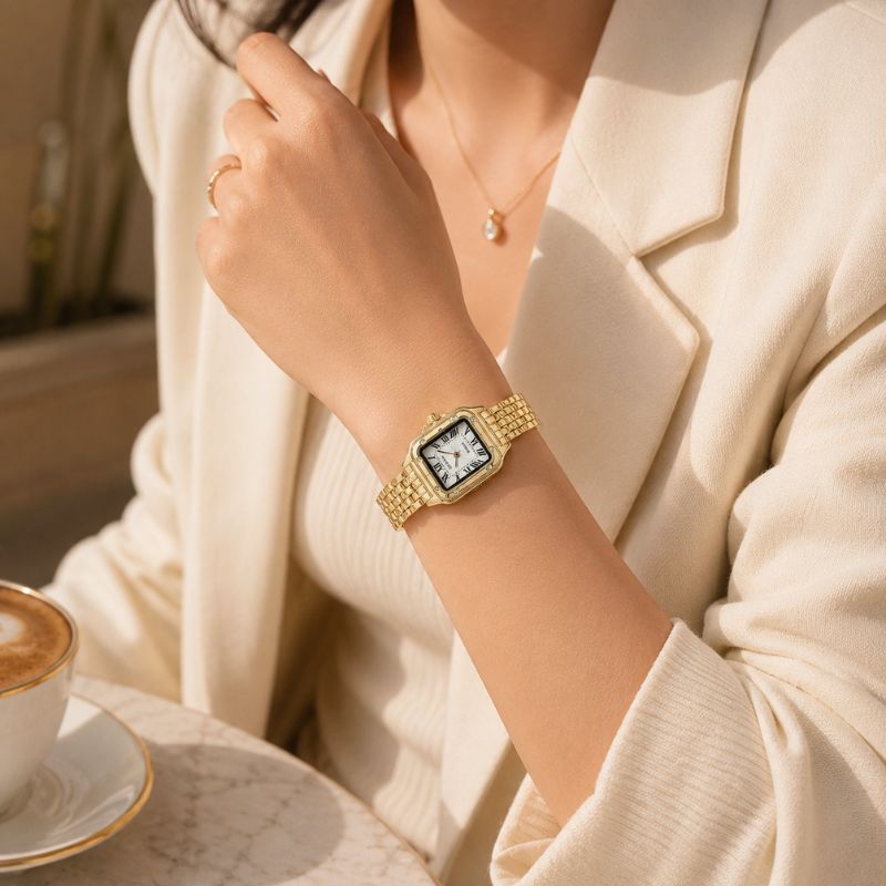 Square Crystal Bracelet Watch