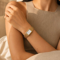 Vintage Gold Rectangular Bracelet Watch