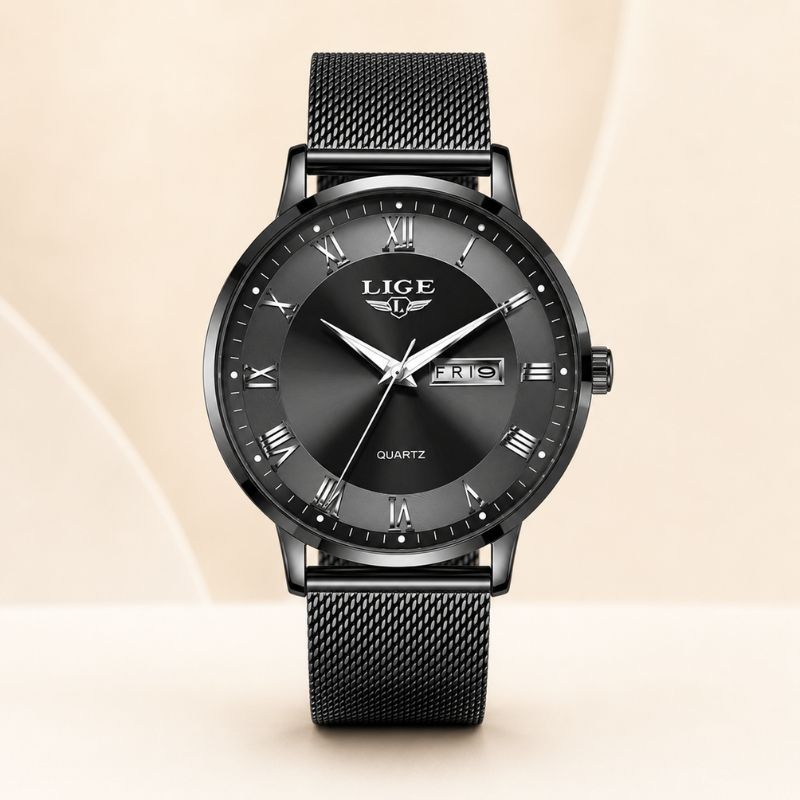 Roman Numeral Mesh Strap Watch