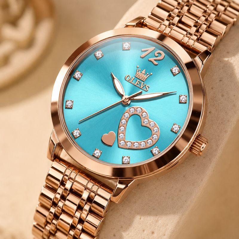 Crystal Heart Bracelet Watch