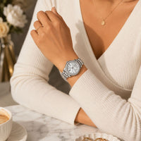 Crystal Bezel Stainless Steel Watch