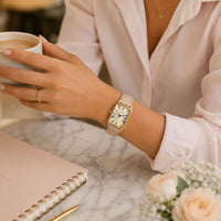Rectangular Roman Numeral Leather Watch