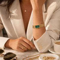 Vintage Gold Rectangular Bracelet Watch