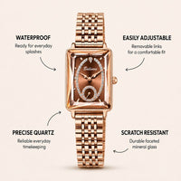 Artistic Rectangular Dial Bracelet Watch