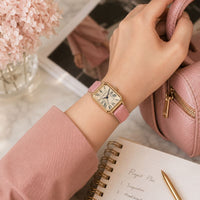 Rectangular Roman Numeral Leather Watch