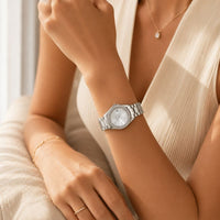 Crystal Bezel Stainless Steel Watch