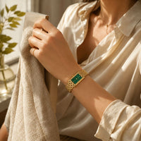 Vintage Gold Rectangular Bracelet Watch