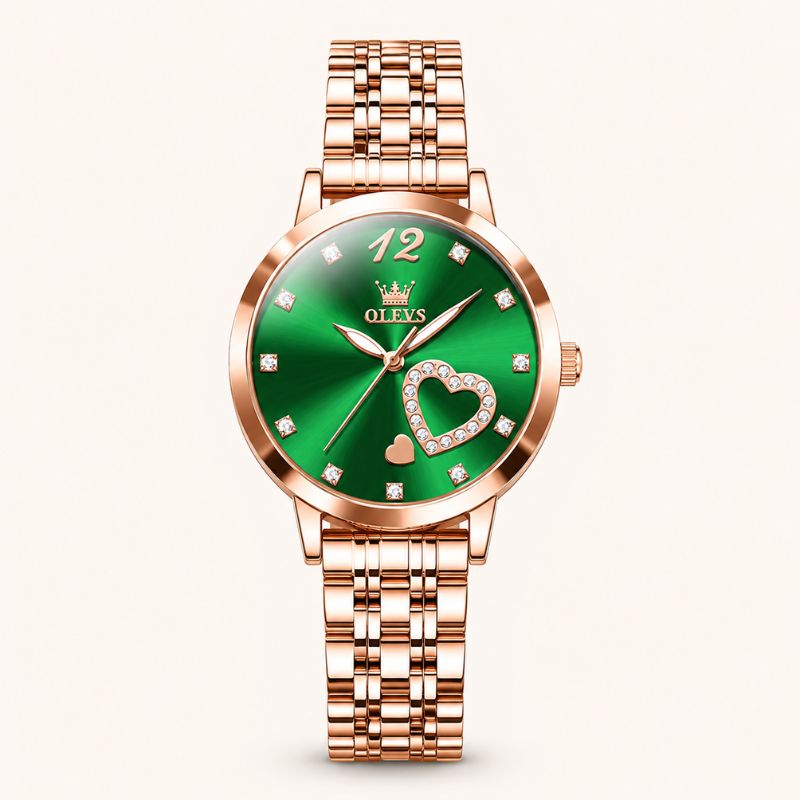Crystal Heart Bracelet Watch