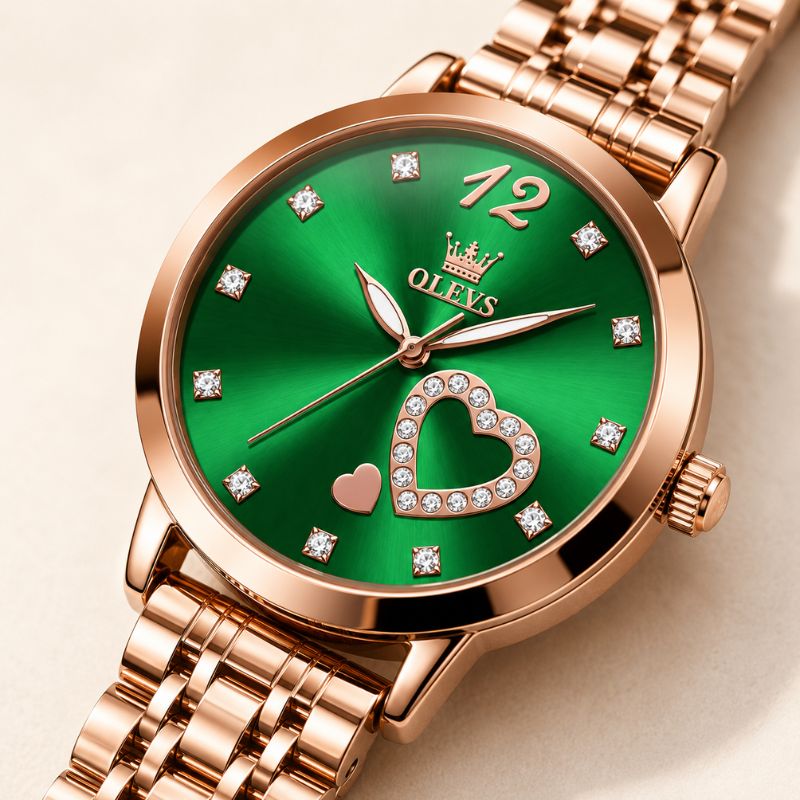 Crystal Heart Bracelet Watch