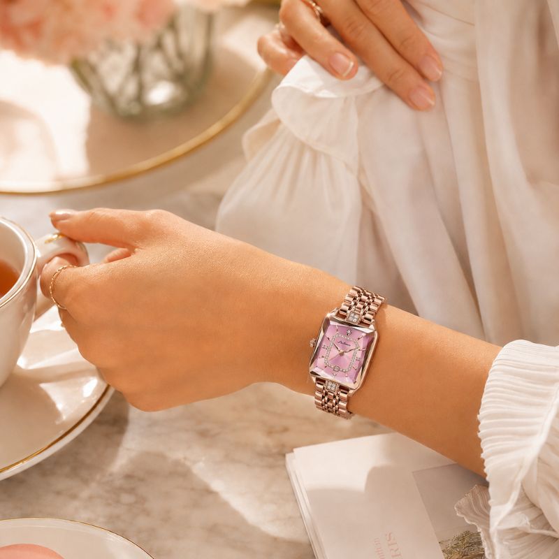 Crystal Rectangle Bracelet Watch