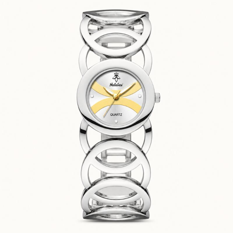 Luxury Gold Oval Women’s Quartz Bracelet Watch