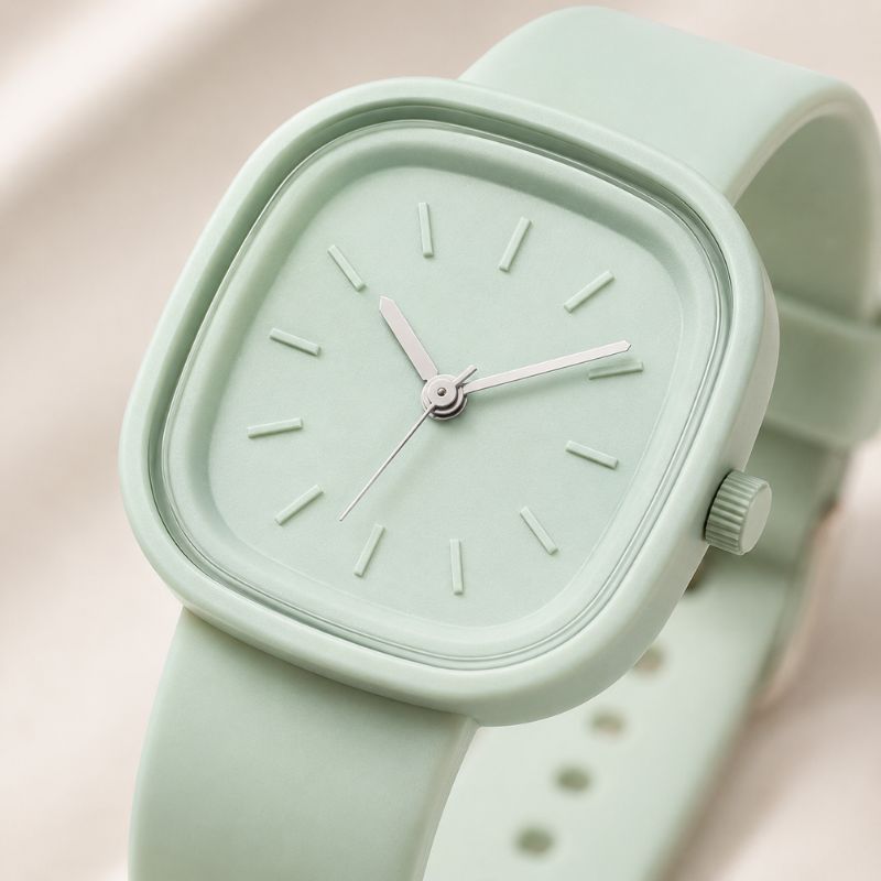 Pastel Square Silicone Watch