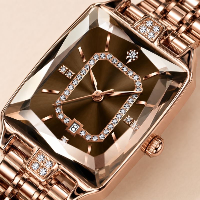Crystal Rectangle Bracelet Watch
