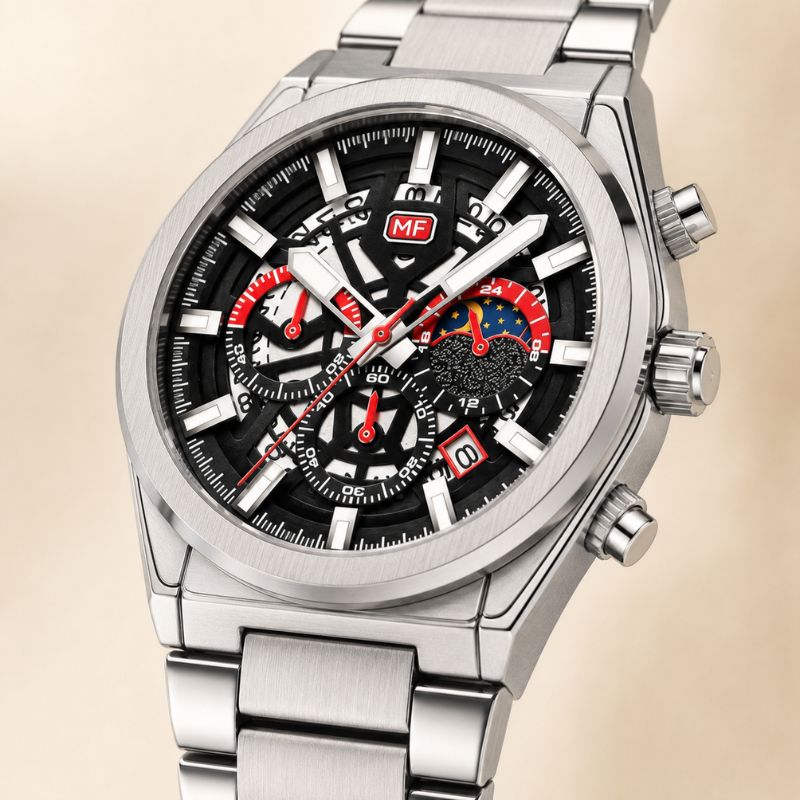 Skeleton Chronograph Watch