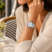 Rainbow Crystal Chronograph Watch
