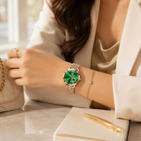 Crystal Heart Bracelet Watch