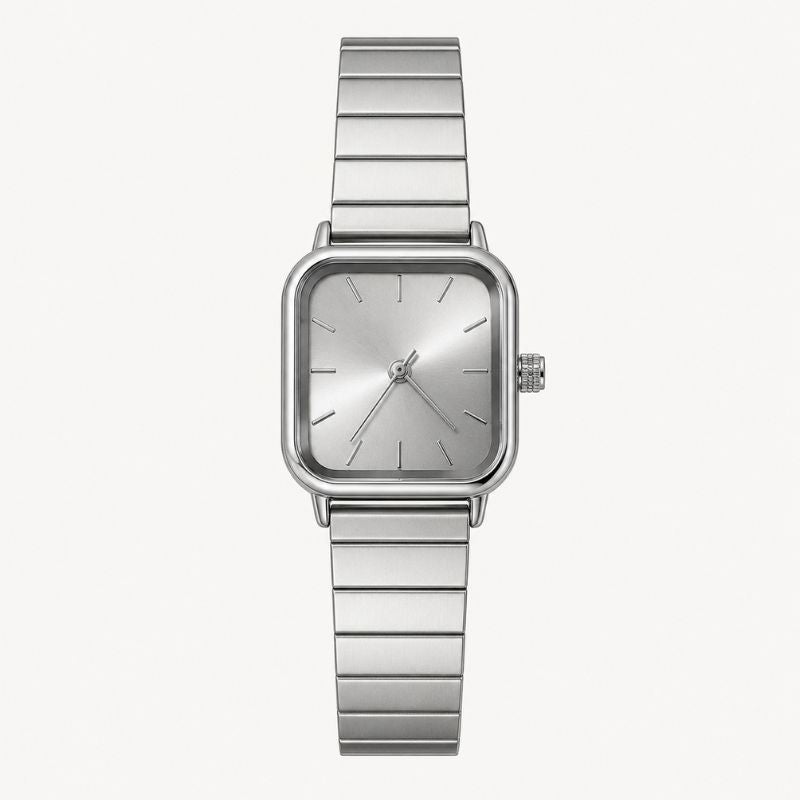 Square Dial Steel Bracelet Watch