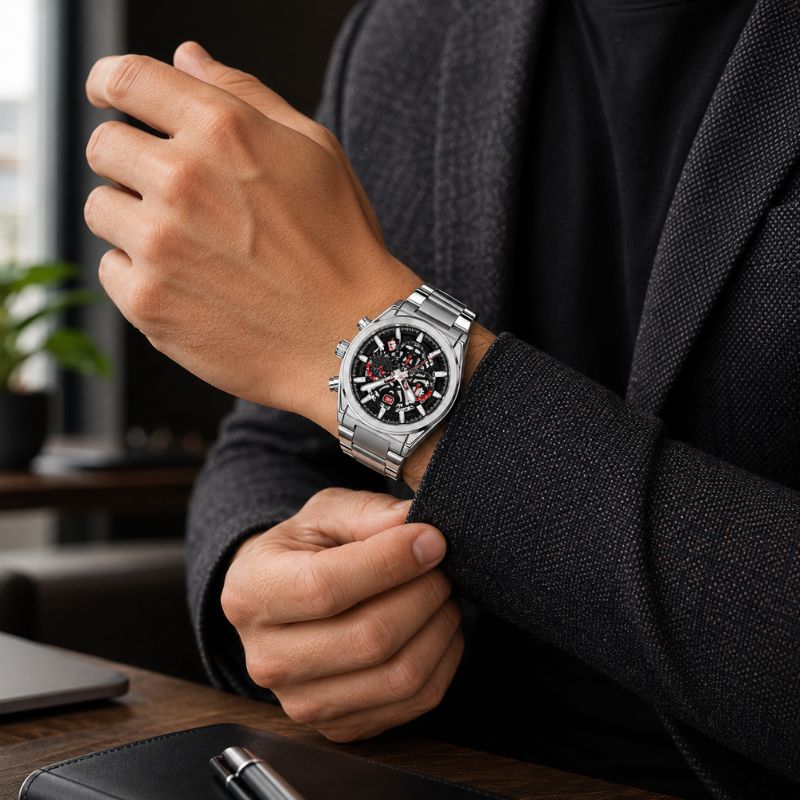 Skeleton Chronograph Watch