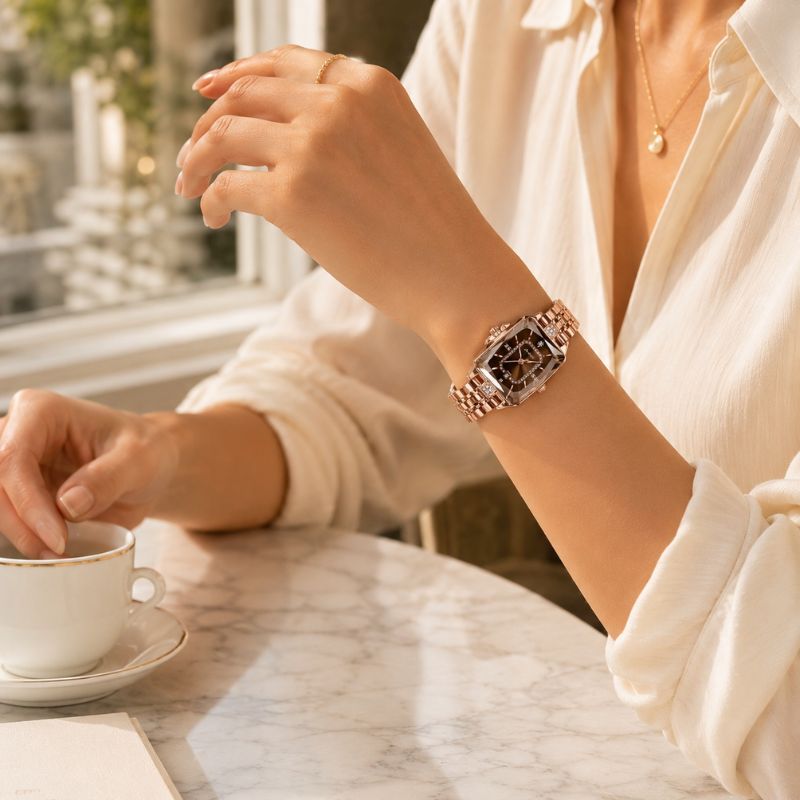 Crystal Rectangle Bracelet Watch