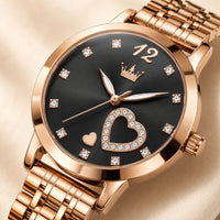 Crystal Heart Bracelet Watch