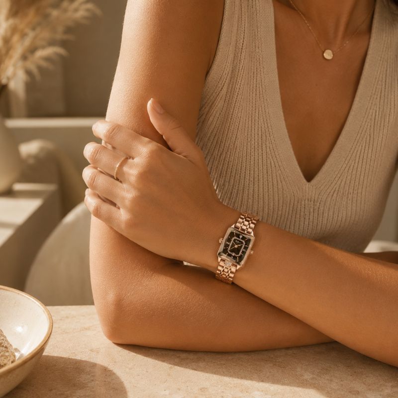Crystal Rectangle Bracelet Watch
