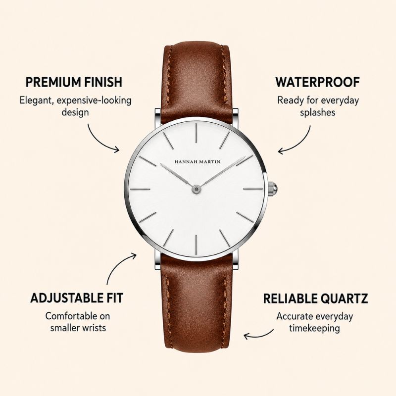 Classic Minimalist Leather Watch