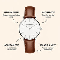 Classic Minimalist Leather Watch