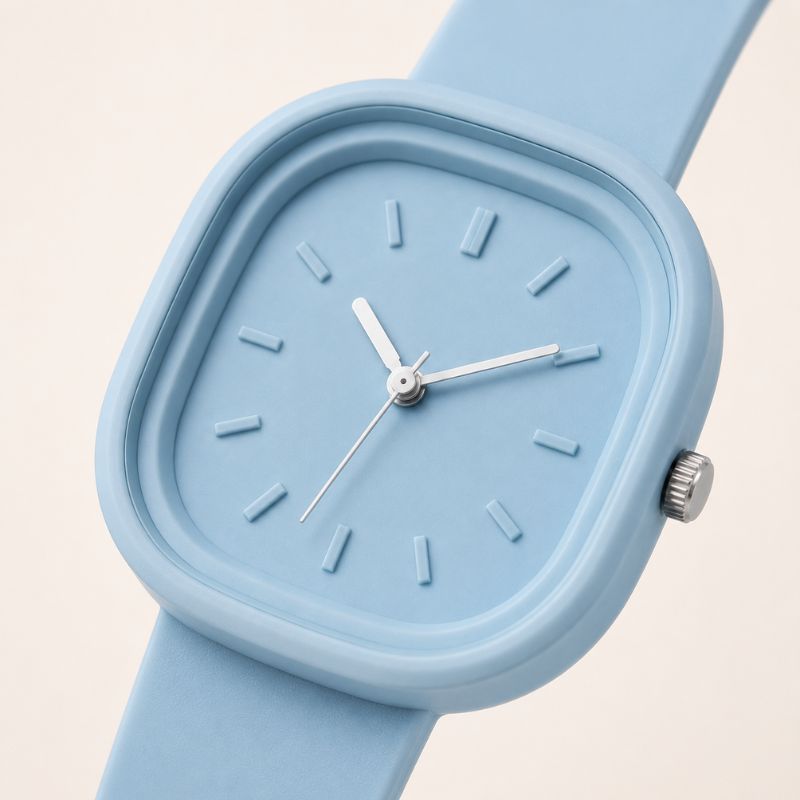 Pastel Square Silicone Watch