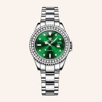 Crystal Bezel Stainless Steel Watch