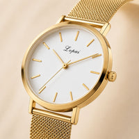 Marble Dial Mesh Bracelet Watch