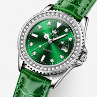 Crystal Bezel Stainless Steel Watch
