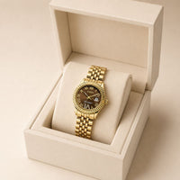 Brown Dial Gold Bracelet Watch