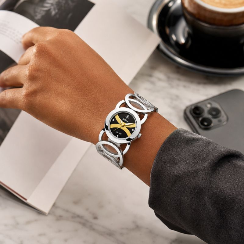 Luxury Gold Oval Women’s Quartz Bracelet Watch