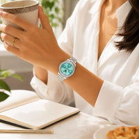 Crystal Bezel Stainless Steel Watch