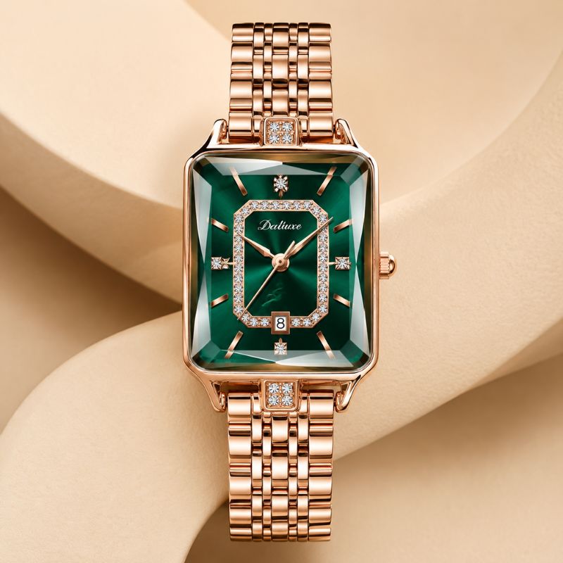 Crystal Rectangle Bracelet Watch