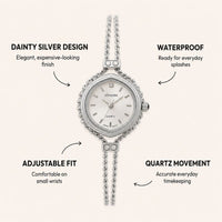 Dainty Double-Chain Quartz Watch