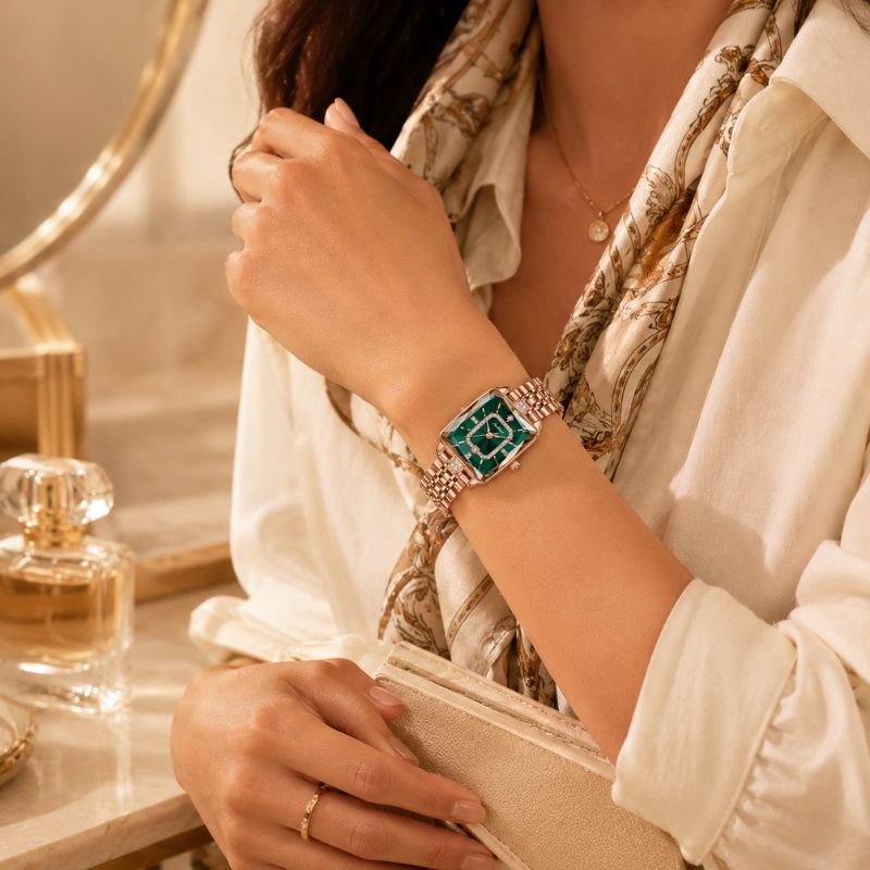 Crystal Rectangle Bracelet Watch