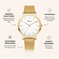 Marble Dial Mesh Bracelet Watch