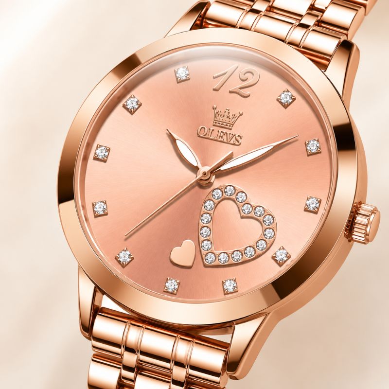 Crystal Heart Bracelet Watch
