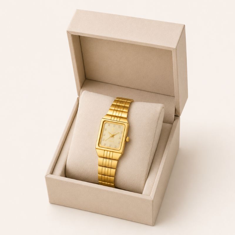 Vintage Gold Rectangle Watch
