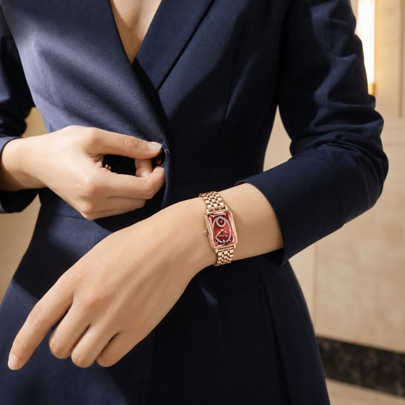 Artistic Rectangular Dial Bracelet Watch