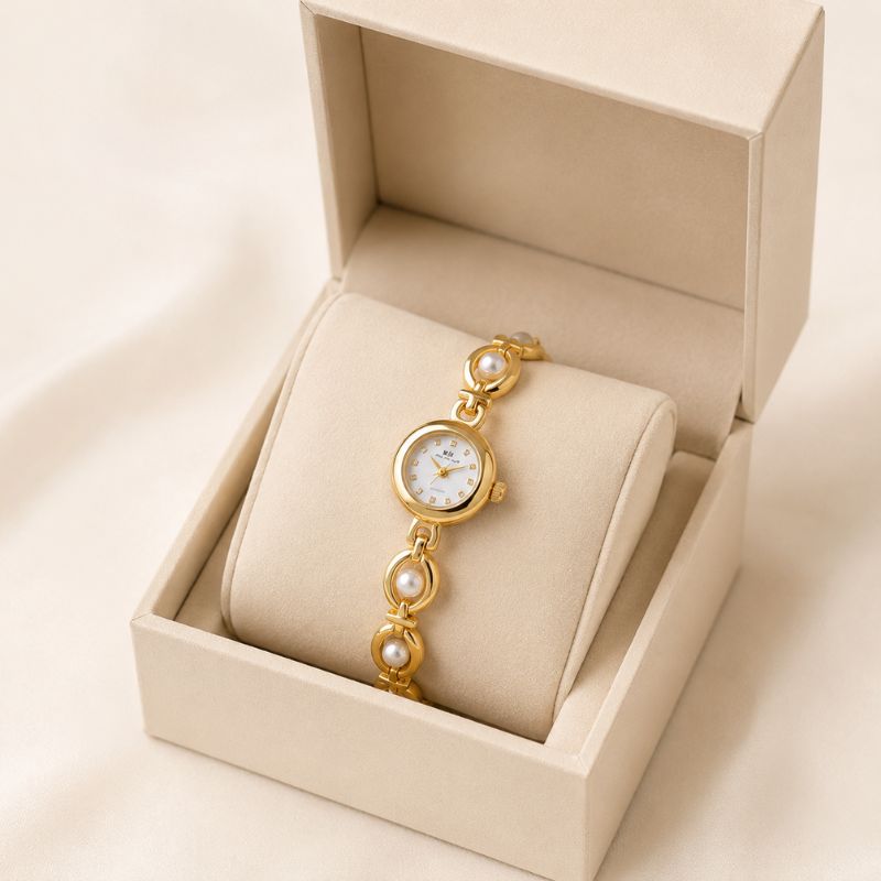 Pearl Accent Bracelet Watch