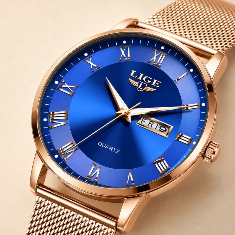 Roman Numeral Mesh Strap Watch