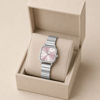 Square Dial Steel Bracelet Watch