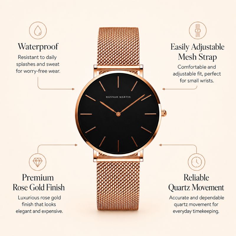 Minimalist Round Mesh Watch