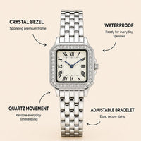 Square Crystal Bracelet Watch