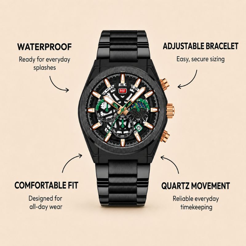 Skeleton Chronograph Watch