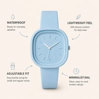 Pastel Square Silicone Watch