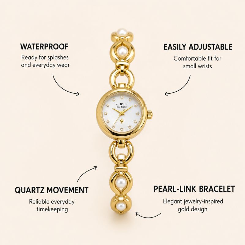 Pearl Accent Bracelet Watch